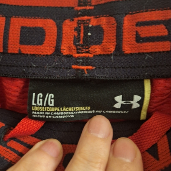 Under Armor red shorts. - Picture 3 of 6